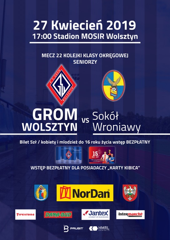 KS GROM WOLSZTYN - SOKÓŁ WRONIAWY